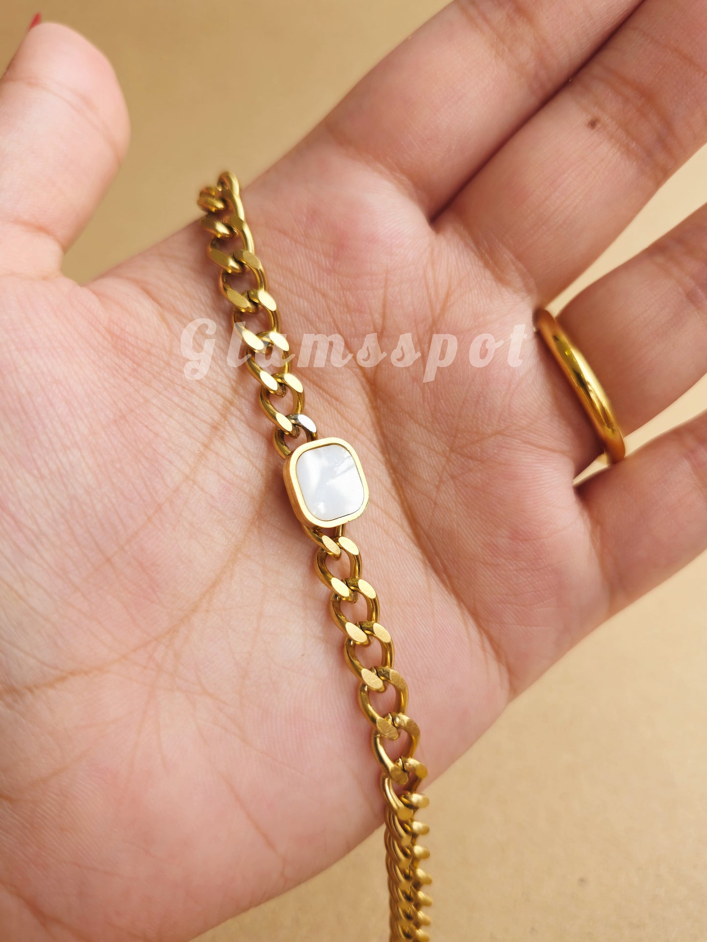 White Stone Bracelet
