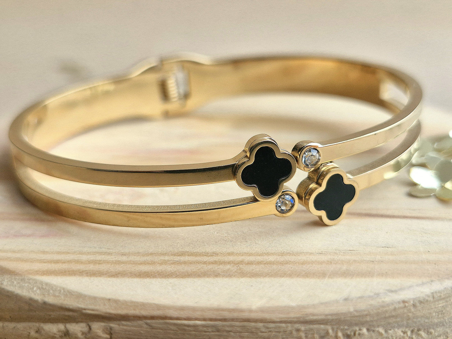 Vancleef Double Layer Zircon Handcuff