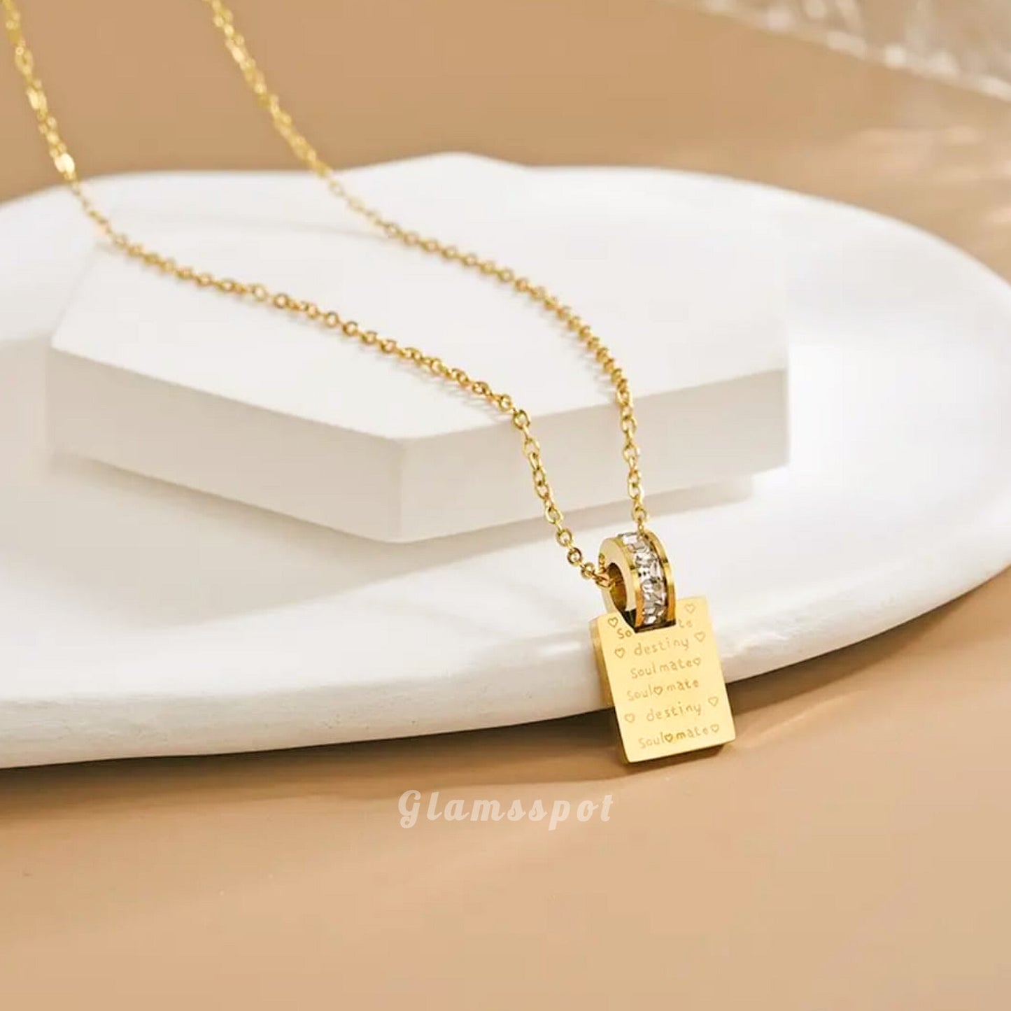Square Gold Pendant