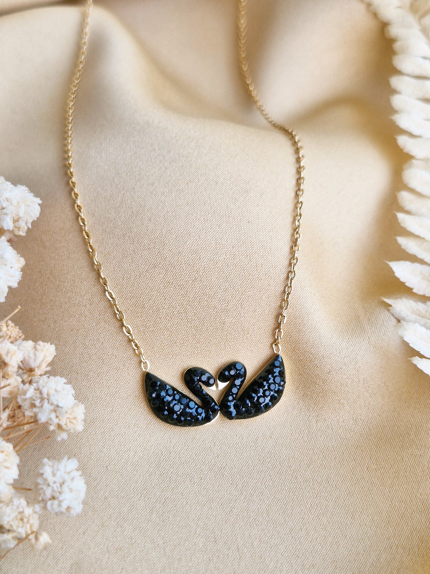 Shadow Love Birds Necklace