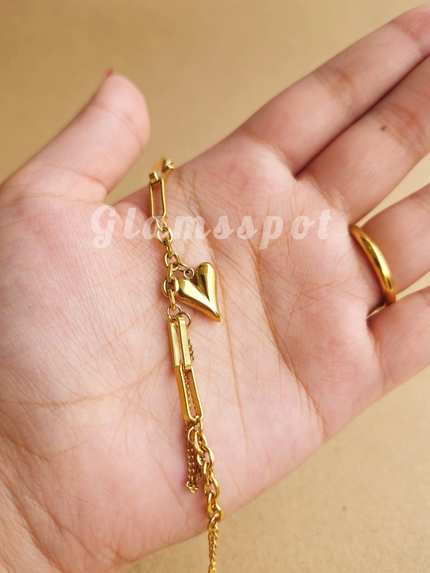 Heart Gold-Plated Bracelet