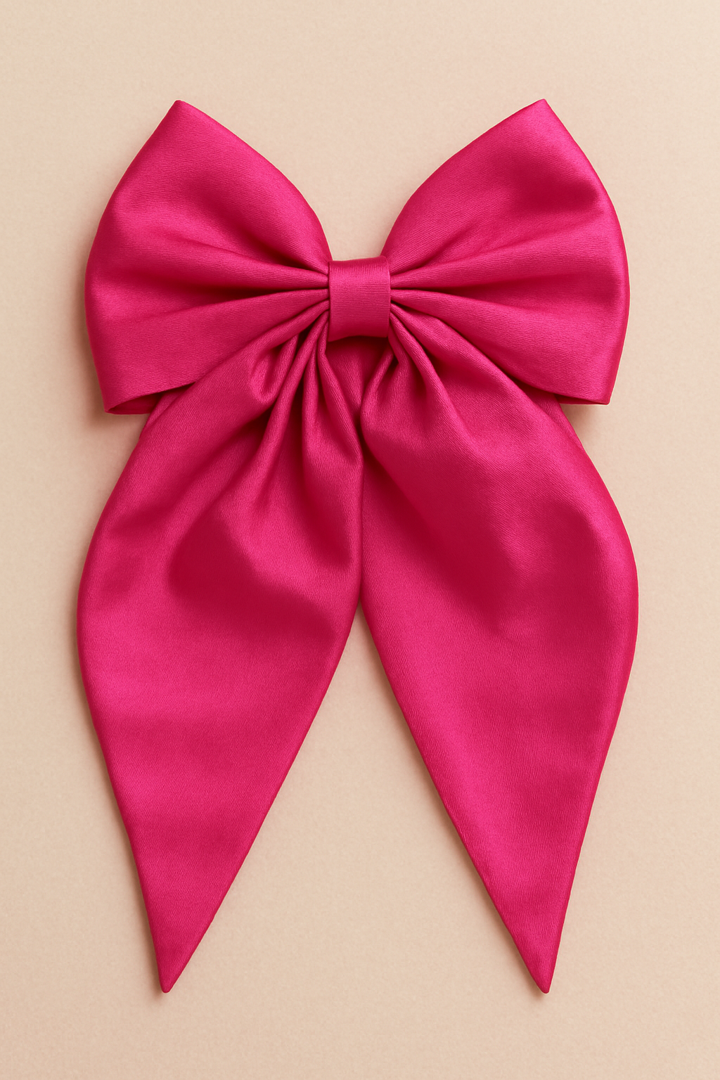 Jumbo Satin Silk Hot Pink Hair Bow