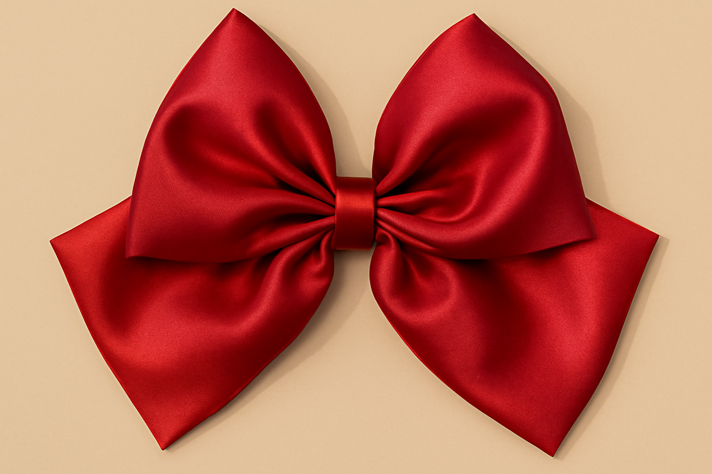 Big Tail Red Satin Silk Bow