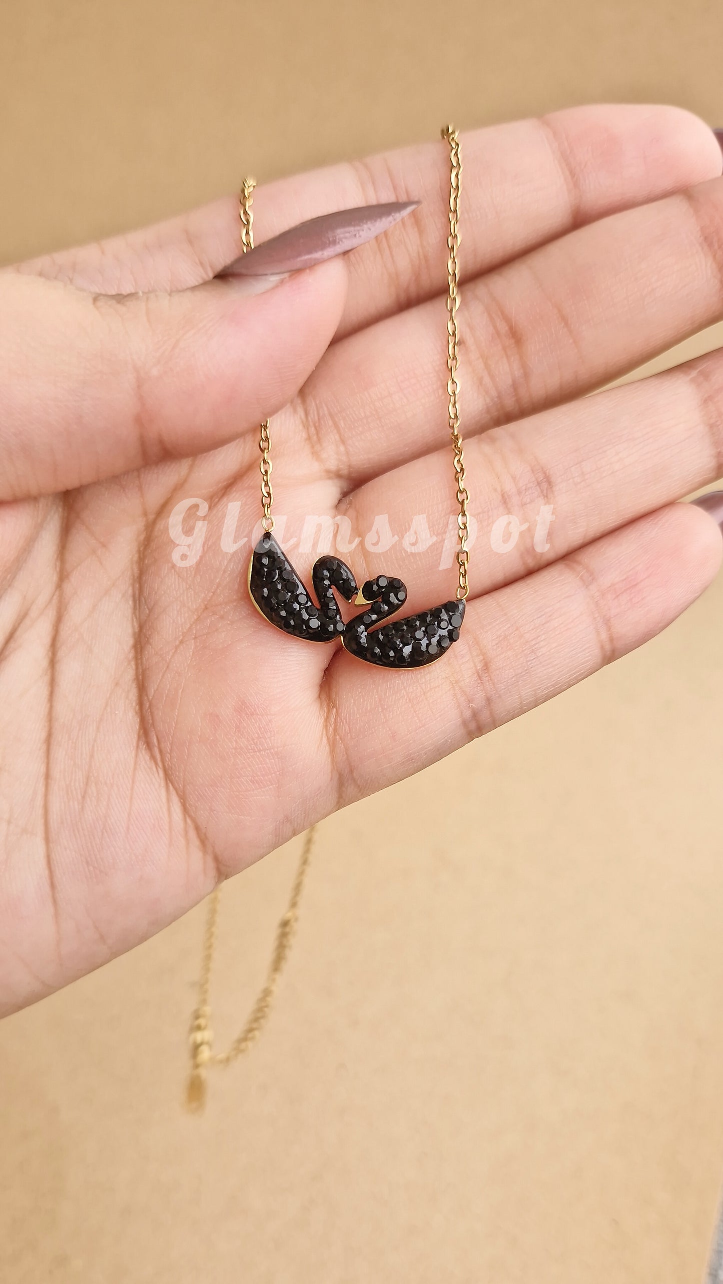 Midnight Swan Necklace