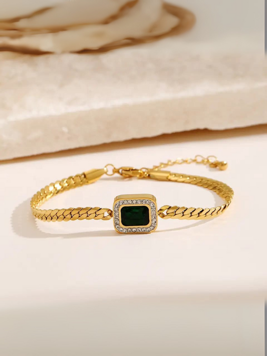Emerald Green Zircon Luxury Bracelet