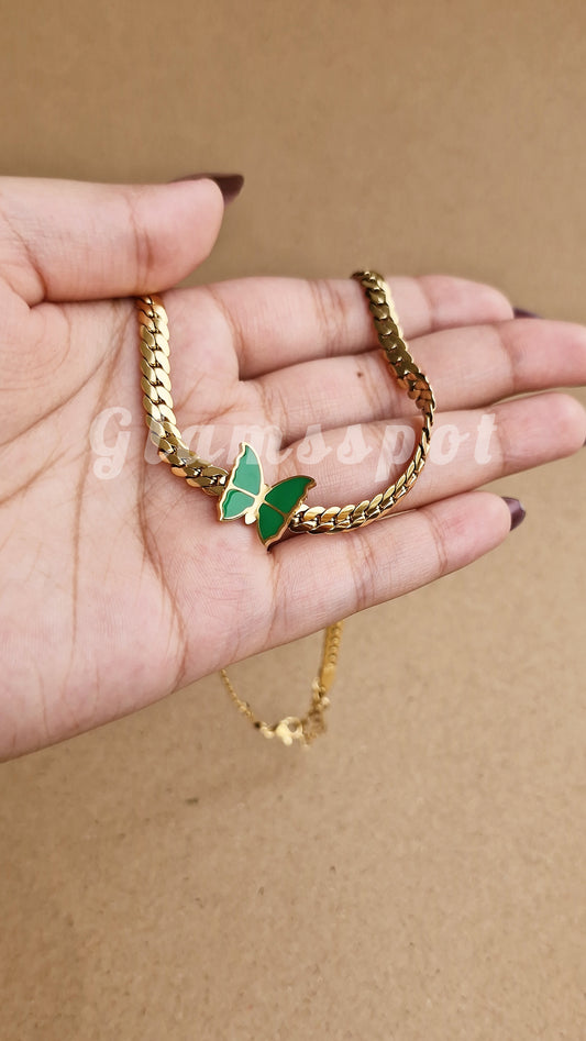 Butterfly Necklace (Emerald Green)