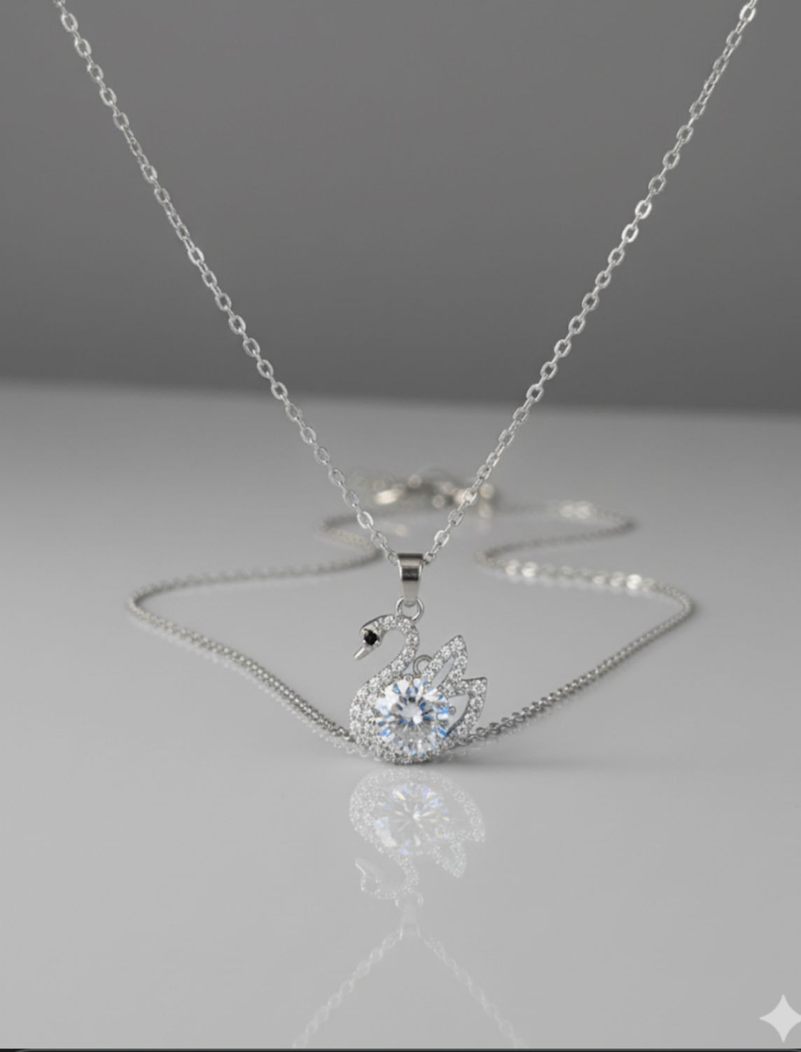 Silver zircon Necklace