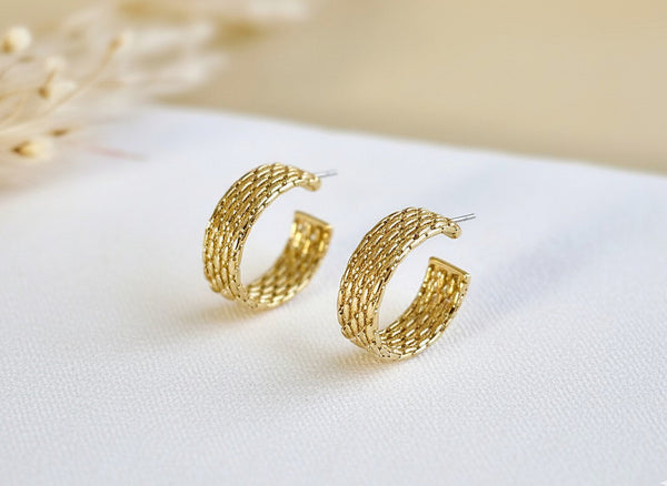Mesh Gold Earings