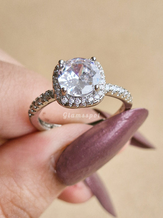 Silver Zircon Ring