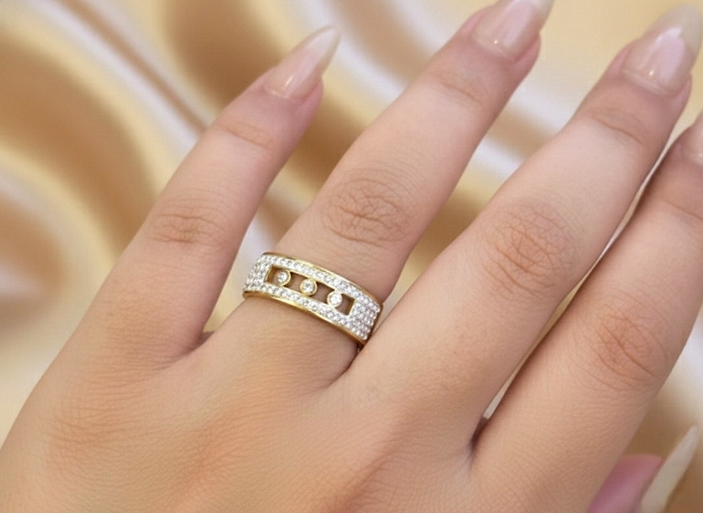 Golden Chevron Ring