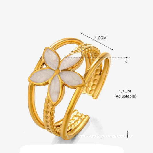 White Flower Ring