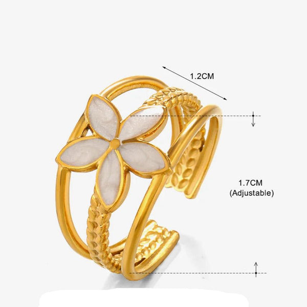 White Flower Ring
