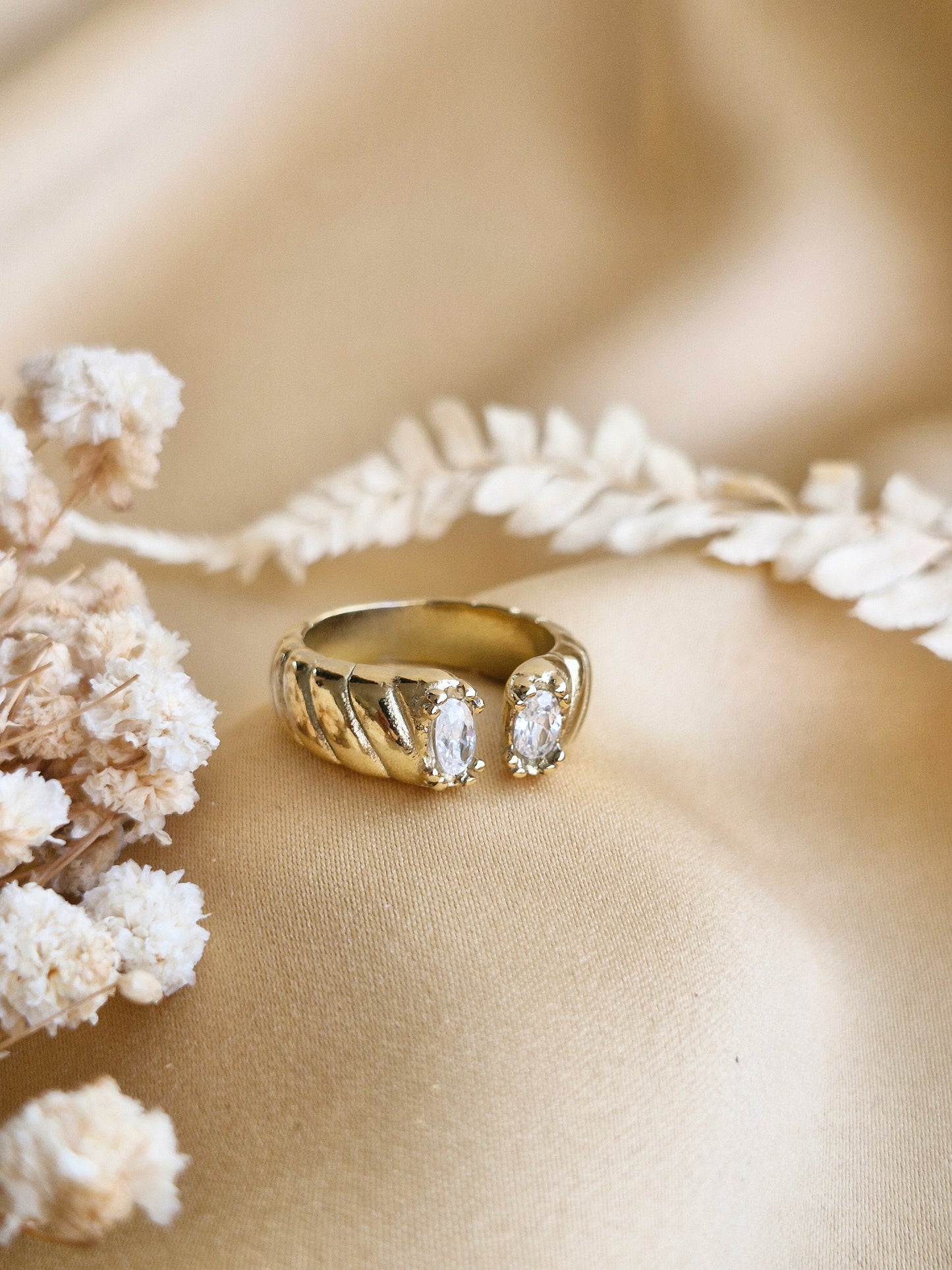 Athena Double Solitaire Ring