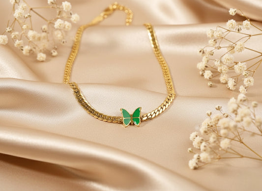 Butterfly Necklace (Emerald Green)