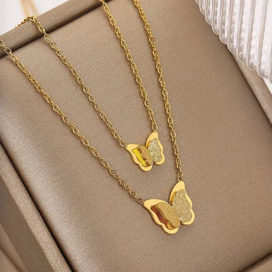 Butterfly Double Layer Necklace