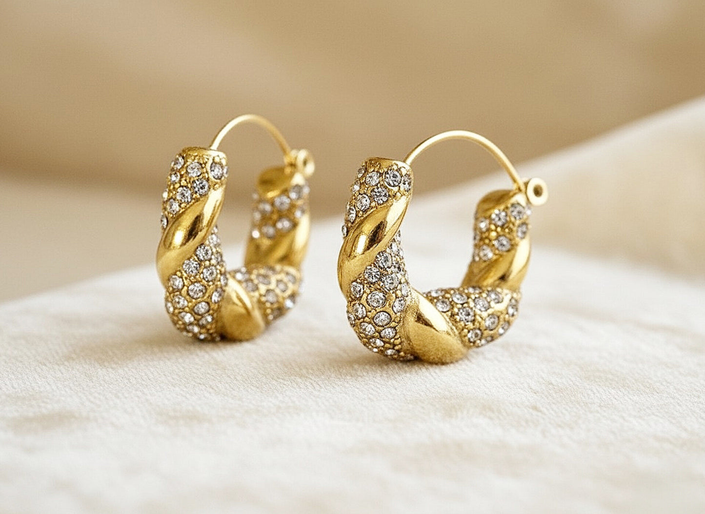 Stone U-Shaped Earings