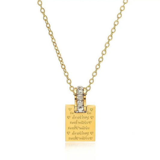Square Gold Pendant