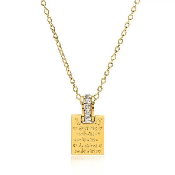 Square Gold Pendant