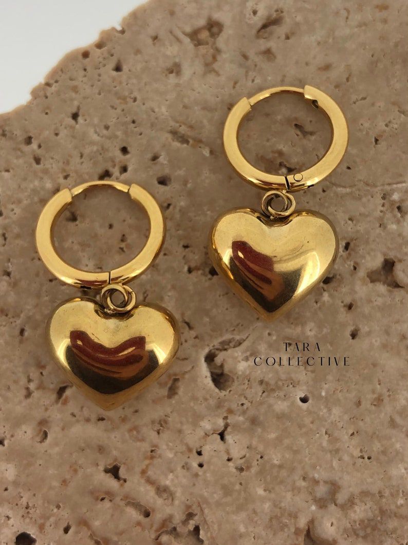 Gold Heart Earing
