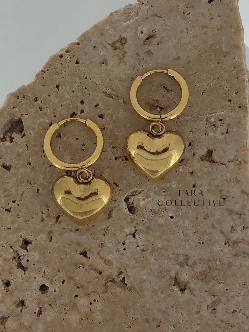 Gold Heart Earing